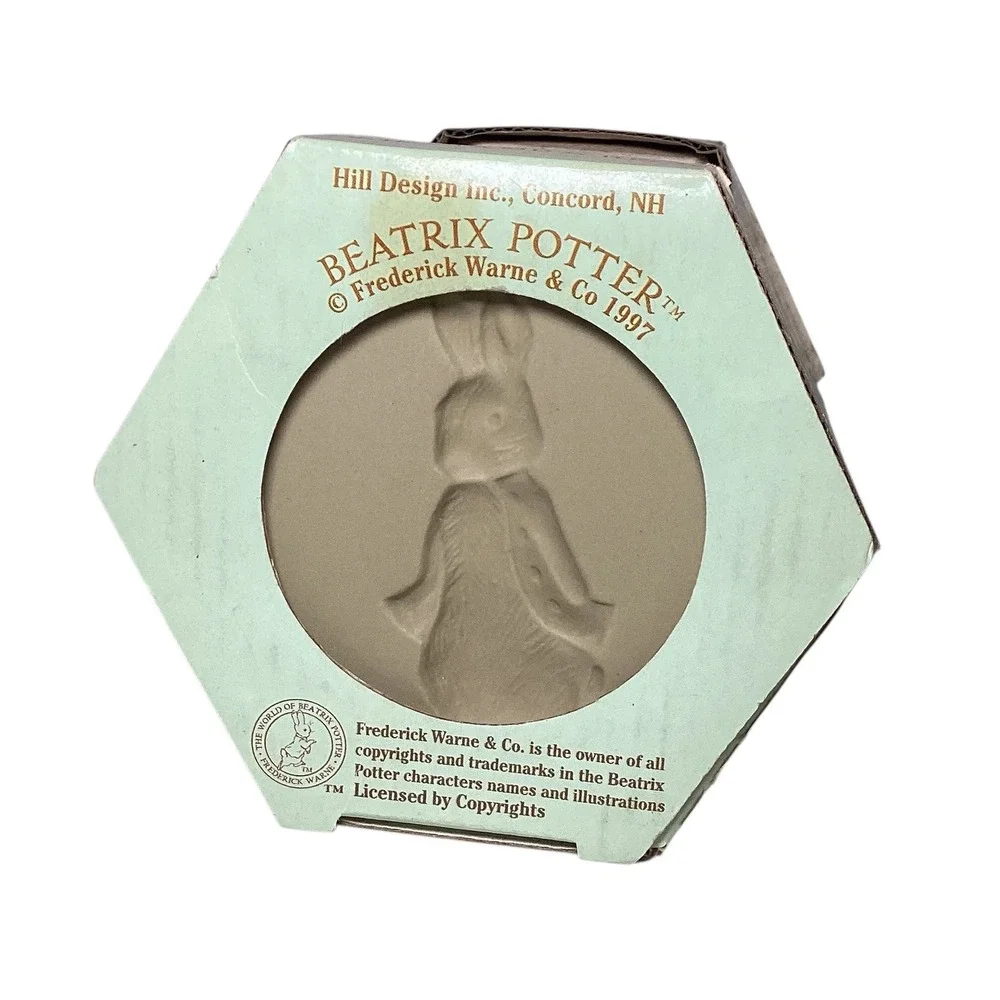 Vintage 1997 Beatrix Potter Peter Rabbit Cookie Stamp Hill Design Inc Boxed